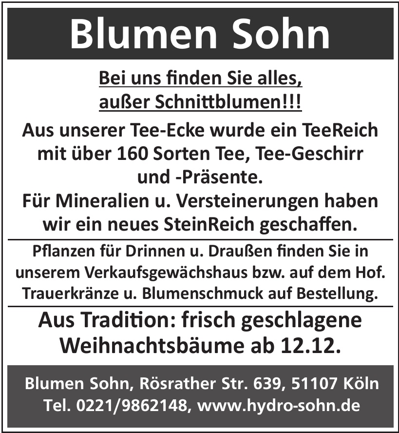 Blumen Sohn Blumen Sohn