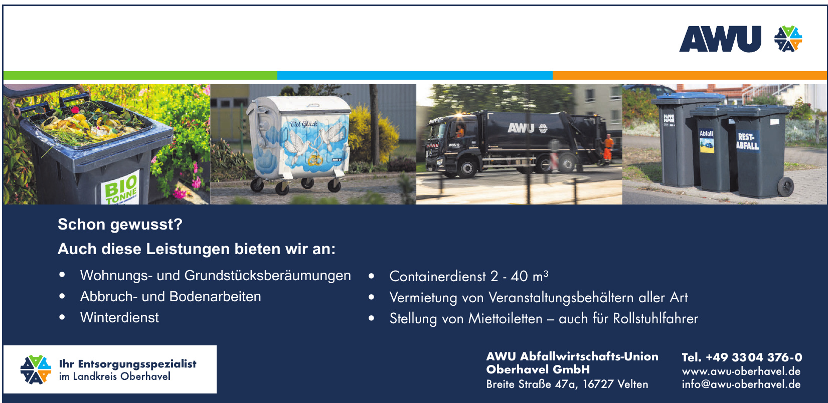 AWU Abfallwirtschafts-Union Oberhavel GmbH AWU Abfallwirtschafts-Union Oberhavel GmbH