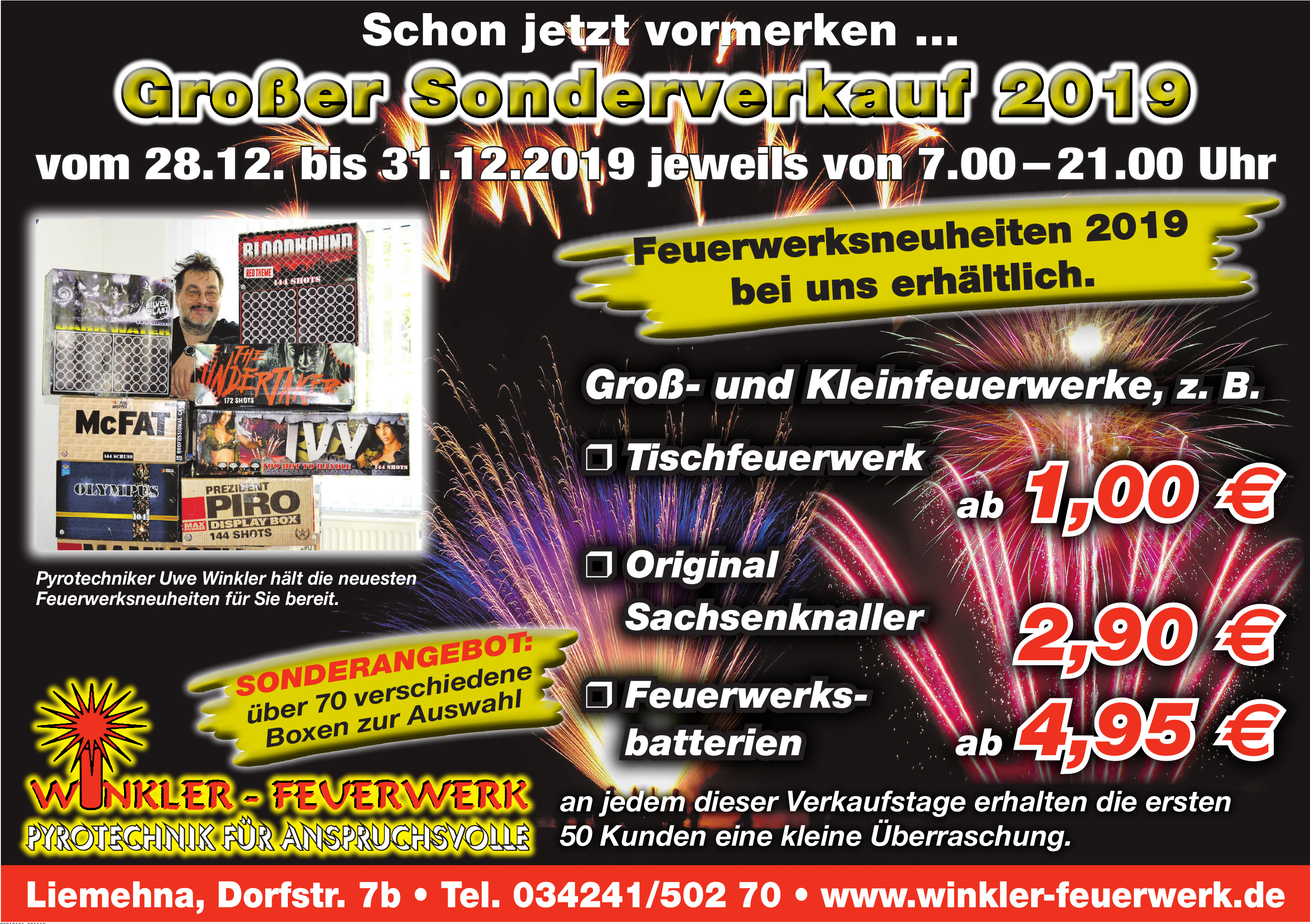 Winkler Feuerwerk Pyrotechnik für Anspruchsvolle Winkler Feuerwerk Pyrotechnik für Anspruchsvolle