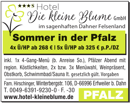 Hotel-Restaurant Die kleine Blume GmbH Hotel-Restaurant Die kleine Blume GmbH