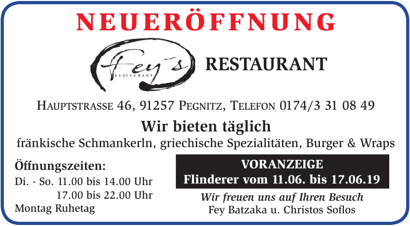 Feys Restaurant Fey's Restaurant