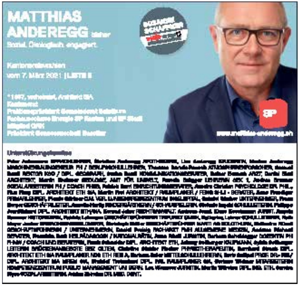 SP Matthias Anderegg SP Matthias Anderegg