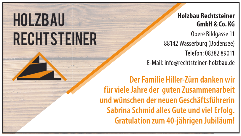 Holzbau Rechtsteiner GmbH & Co. KG Holzbau Rechtsteiner GmbH & Co. KG