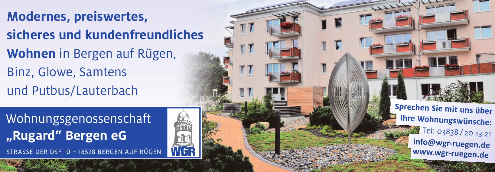 Wohnungsgenossenschaft „Rugard“ Bergen eG Wohnungsgenossenschaft „Rugard“ Bergen eG