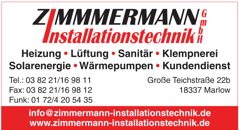 Zimmermann Installationstechnik GmbH Zimmermann Installationstechnik GmbH