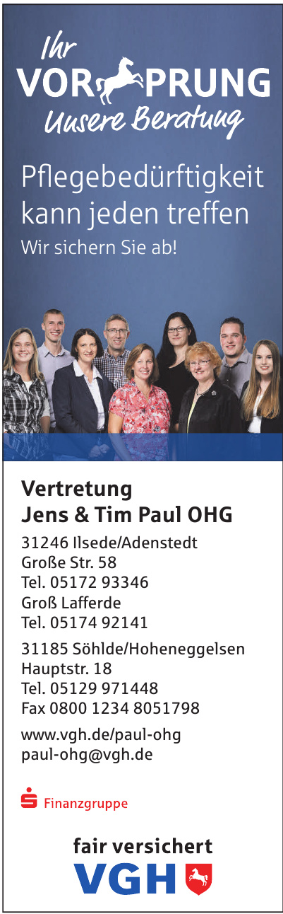 VGH Vertretung Jens & Tim Paul OHG VGH Vertretung Jens & Tim Paul OHG