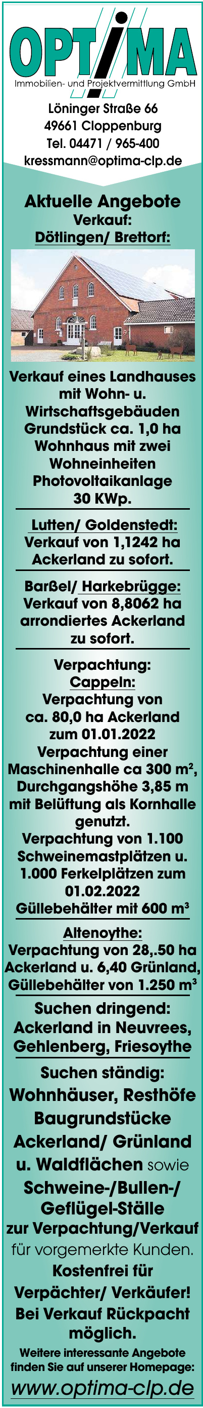 Optima Immobilien- und Projektvermittlung GmbH Optima Immobilien- und Projektvermittlung GmbH