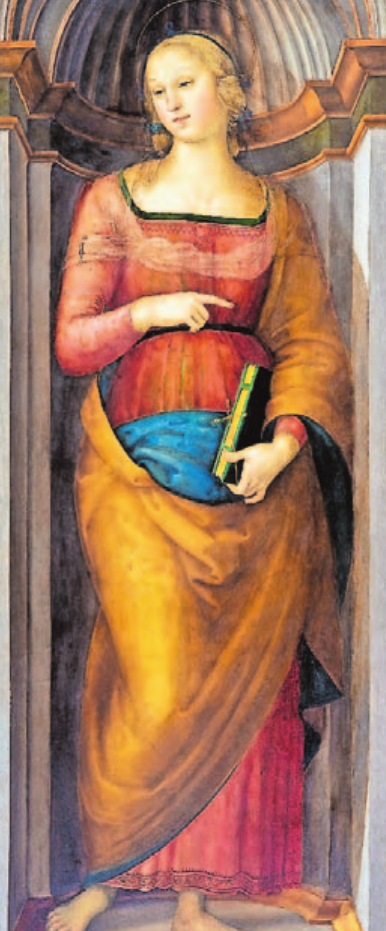 Pietro Perugino, Heilige Margarethe von Antiochia, um 1505/06, Lindenau-Museum Altenburg. Pietro Perugino, Heilige Margarethe von Antiochia, um 1505/06, Lindenau-Museum Altenburg.
