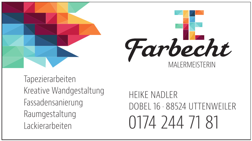 Farbecht - Malermeisterin Heike Nadler Farbecht - Malermeisterin Heike Nadler
