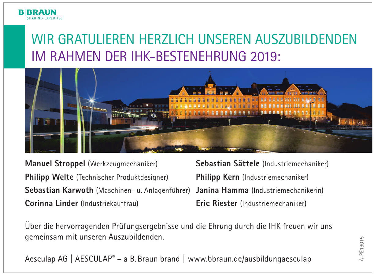 Aesculap AG / Aesculap® – a B. Braun brand Aesculap AG / Aesculap® – a B. Braun brand