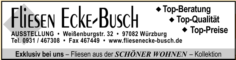Fliesen Ecke-Busch Fliesen Ecke-Busch