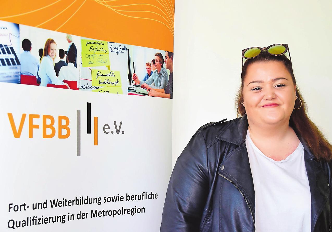 Hat mit Hilfe des Projektes „Rückenwind“ den Start in eine Ausbildung geschafft: Celine Lange. FOTO: SWEN Hat mit Hilfe des Projektes „Rückenwind“ den Start in eine Ausbildung geschafft: Celine Lange. FOTO: SWEN