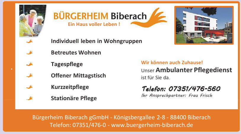 Bürgerheim Biberach gGmbH Bürgerheim Biberach gGmbH
