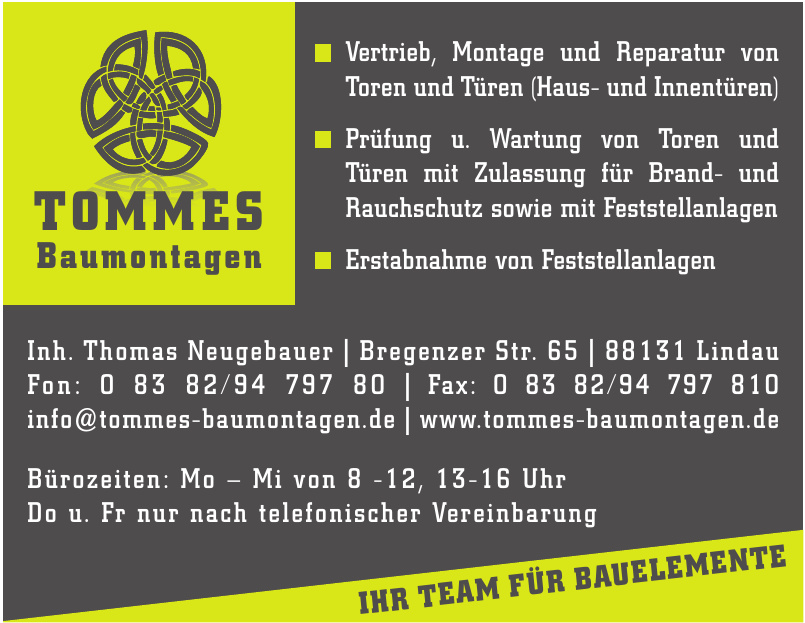 Tommes Baumontagen Tommes Baumontagen