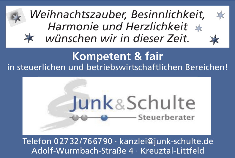 Rainer Junk & Nikolai Schulte Steuerberater Rainer Junk & Nikolai Schulte Steuerberater
