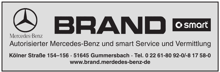 Brand Autorisierter Mercedes-Benz und smart Service und Vermittlung Brand Autorisierter Mercedes-Benz und smart Service und Vermittlung