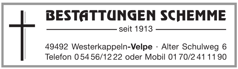 Bestattungen Schemme Bestattungen Schemme