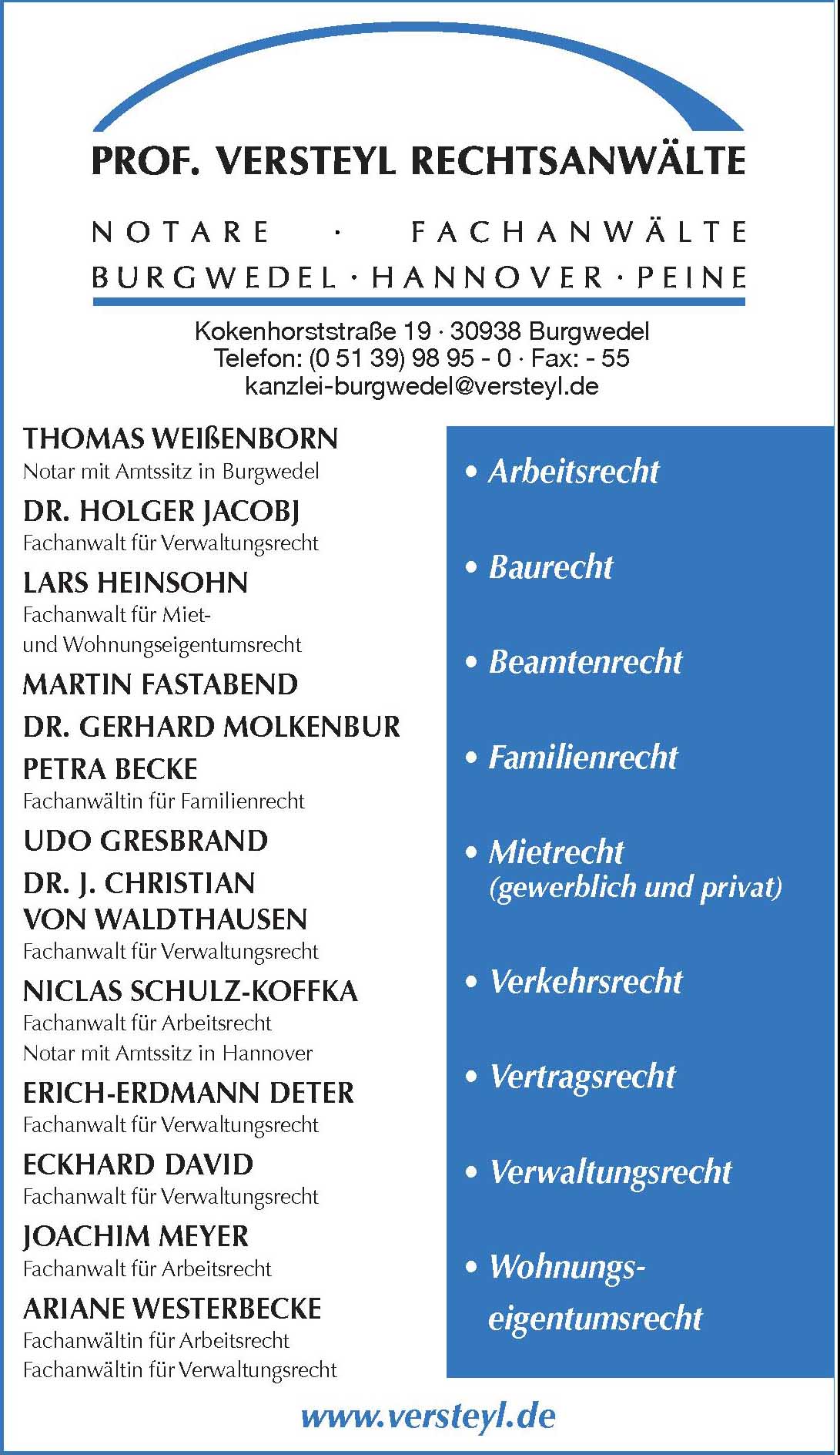Prof. Versteyl Rechtsanwälte Prof. Versteyl Rechtsanwälte