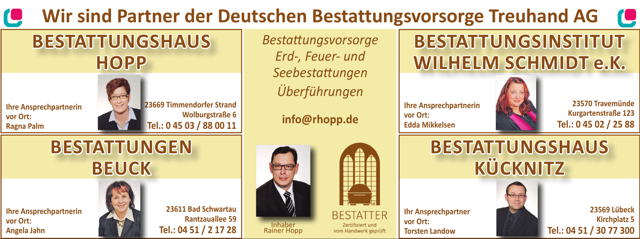 Wir sind Partner der Deutschen Bestattungsvorsorge Treuhand AG Wir sind Partner der Deutschen Bestattungsvorsorge Treuhand AG
