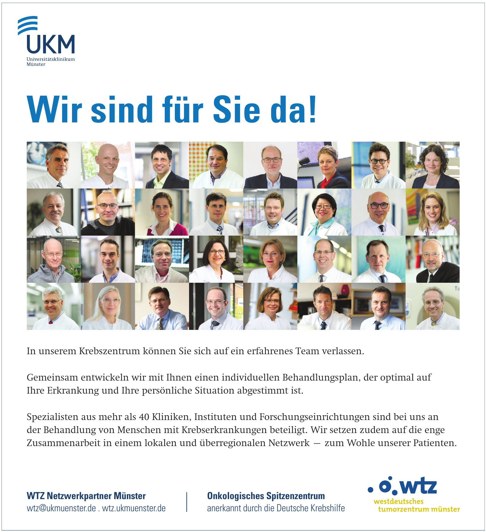 WTZ Netzwerkpartner Münster - Onkologisches Spitzenzentrum WTZ Netzwerkpartner Münster - Onkologisches Spitzenzentrum