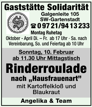 Gaststätte Solidarität Gaststätte Solidarität