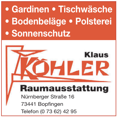 Klaus Kohler Raumstattung Klaus Kohler Raumstattung