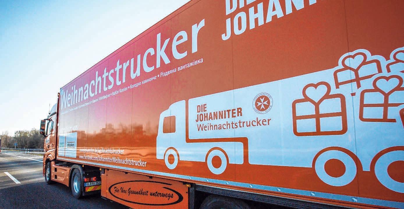 Die Weihnachtstrucker der Johanniter sind wieder unterwegs. FOTO: OH Die Weihnachtstrucker der Johanniter sind wieder unterwegs. FOTO: OH