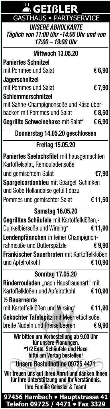Geißler Gasthaus - Partyservice Geißler Gasthaus - Partyservice
