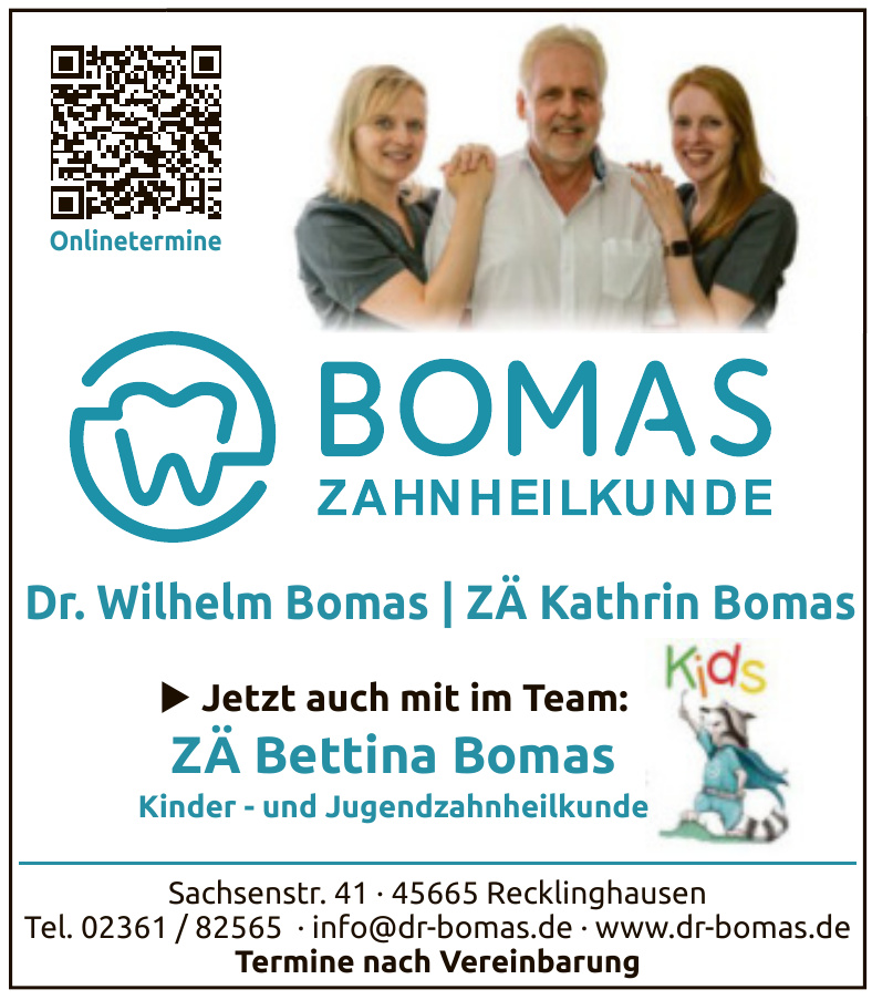 Zahnärztliche Gemeinschaftspraxis Dr. Wilhelm Bomas / ZÄ Kathrin Bomas