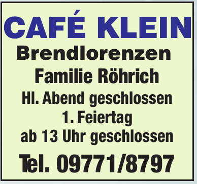 Café Klein Café Klein