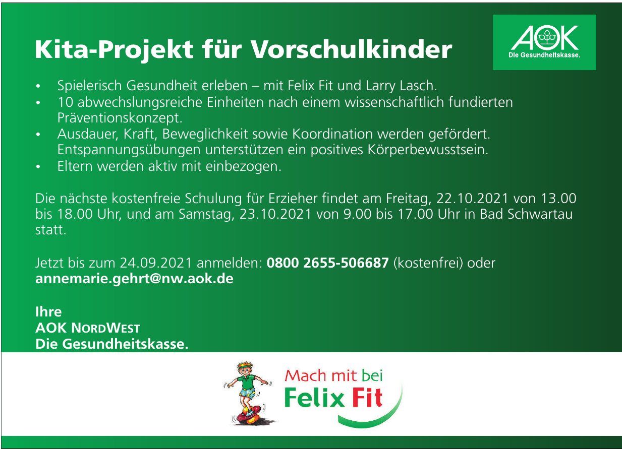 AOK Die Gesundheitskasse - AOK NORDWest AOK Die Gesundheitskasse - AOK NORDWest