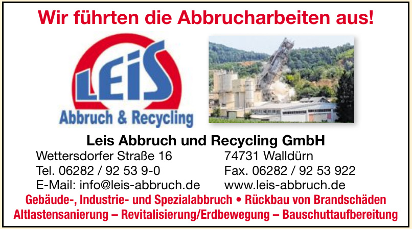 Leis Abbruch und Recycling GmbH