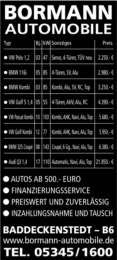 Bormann Automobile Bormann Automobile