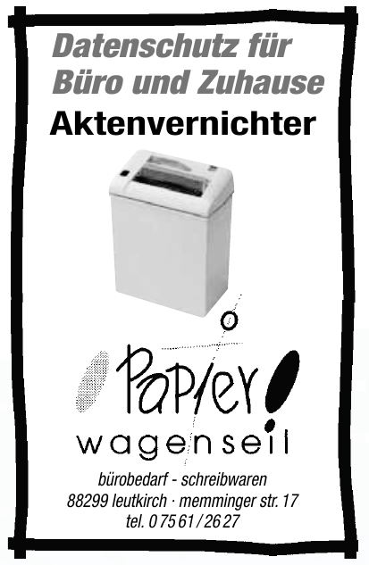 Papier Wagenseil Papier Wagenseil