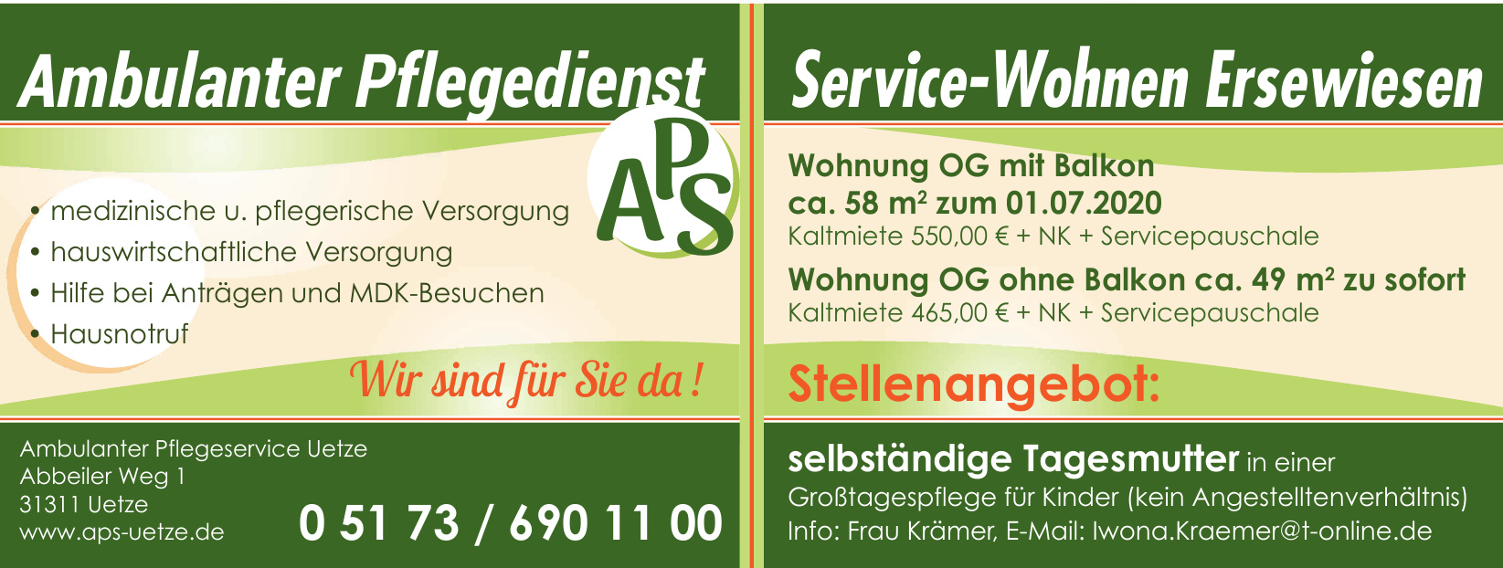 APS Ambulanter Pflegedienst Uetze APS Ambulanter Pflegedienst Uetze