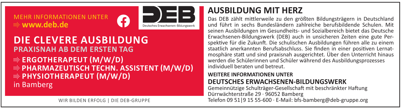 DEB Deutsches Erwachsenen-Bildungswerk DEB Deutsches Erwachsenen-Bildungswerk