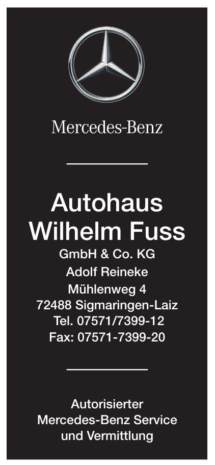 Autohaus Wilhelm Fuss GmbH & Co. KG Autohaus Wilhelm Fuss GmbH & Co. KG