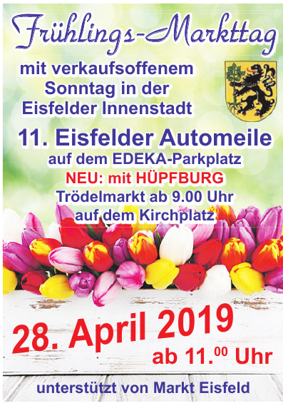 Frühlings-Markttag - 10. Eisfelder Automeile Frühlings-Markttag - 10. Eisfelder Automeile