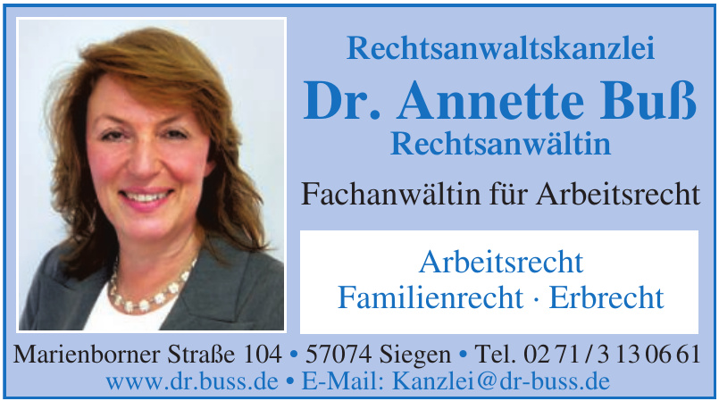 Rechtsanwaltskanzlei Dr. Annette Buß