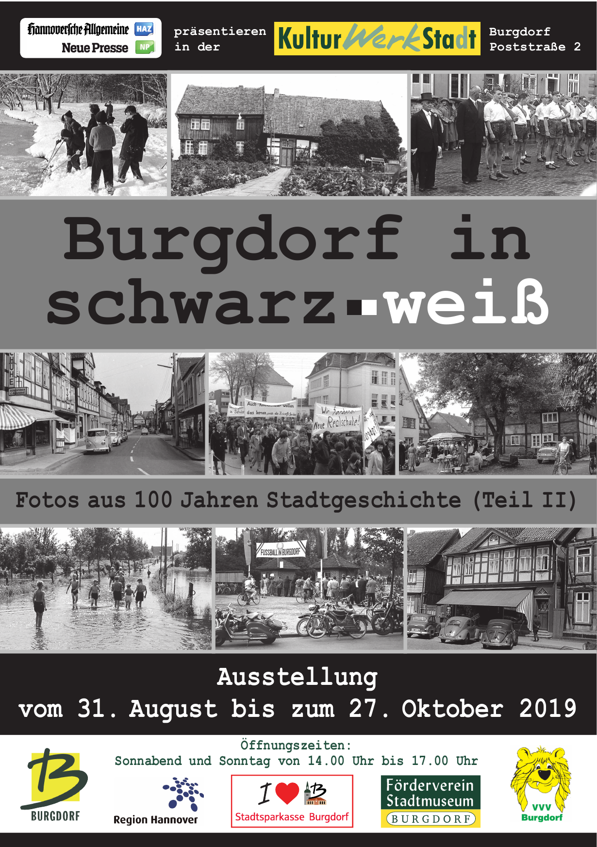 Burgdorf in schwarz-weiß Burgdorf in schwarz-weiß