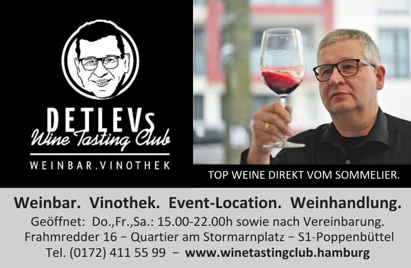 Weinverkostung mit Joachim Brand im Detlevs Wine Tasting Club