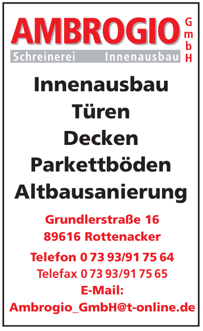 Ambrogio Schrenerei Innenausbau Ambrogio Schrenerei Innenausbau