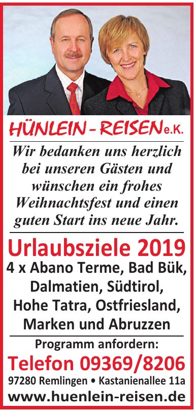 Hünlein-Reisen e.K. Hünlein-Reisen e.K.