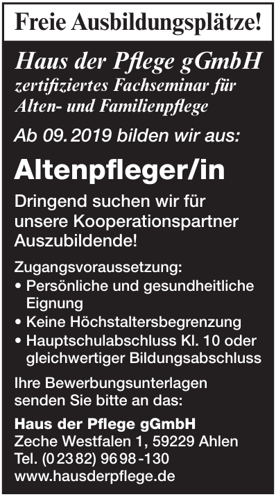 Haus der Pflege gGmbH Haus der Pflege gGmbH