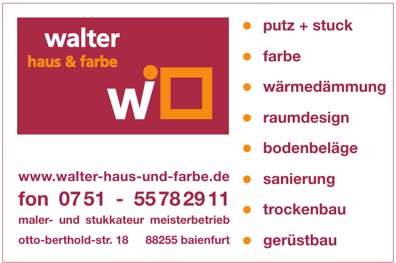 Markus Walter Maler- und Lackierbetrieb Markus Walter Maler- und Lackierbetrieb