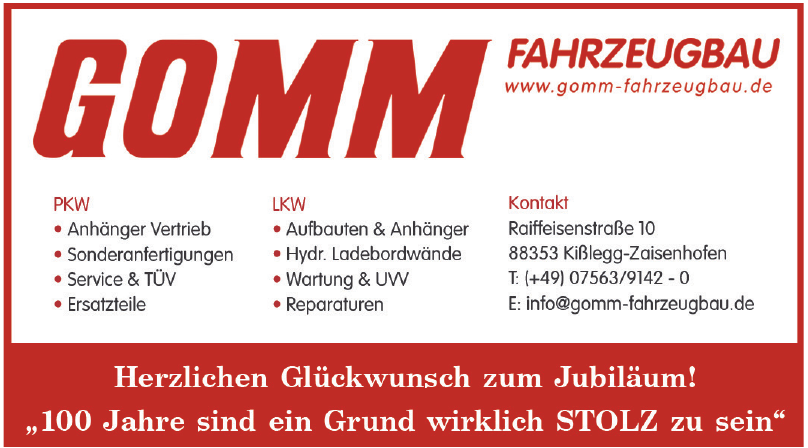 Gomm Fahrzeugbau Gomm Fahrzeugbau
