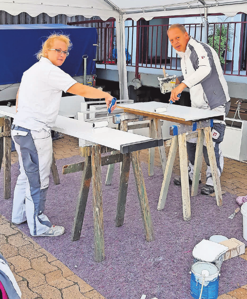Die Mitarbeiter des Malerfachbetriebes Reinsch haben hervorragende Arbeit geleistet. Foto: privat Die Mitarbeiter des Malerfachbetriebes Reinsch haben hervorragende Arbeit geleistet. Foto: privat