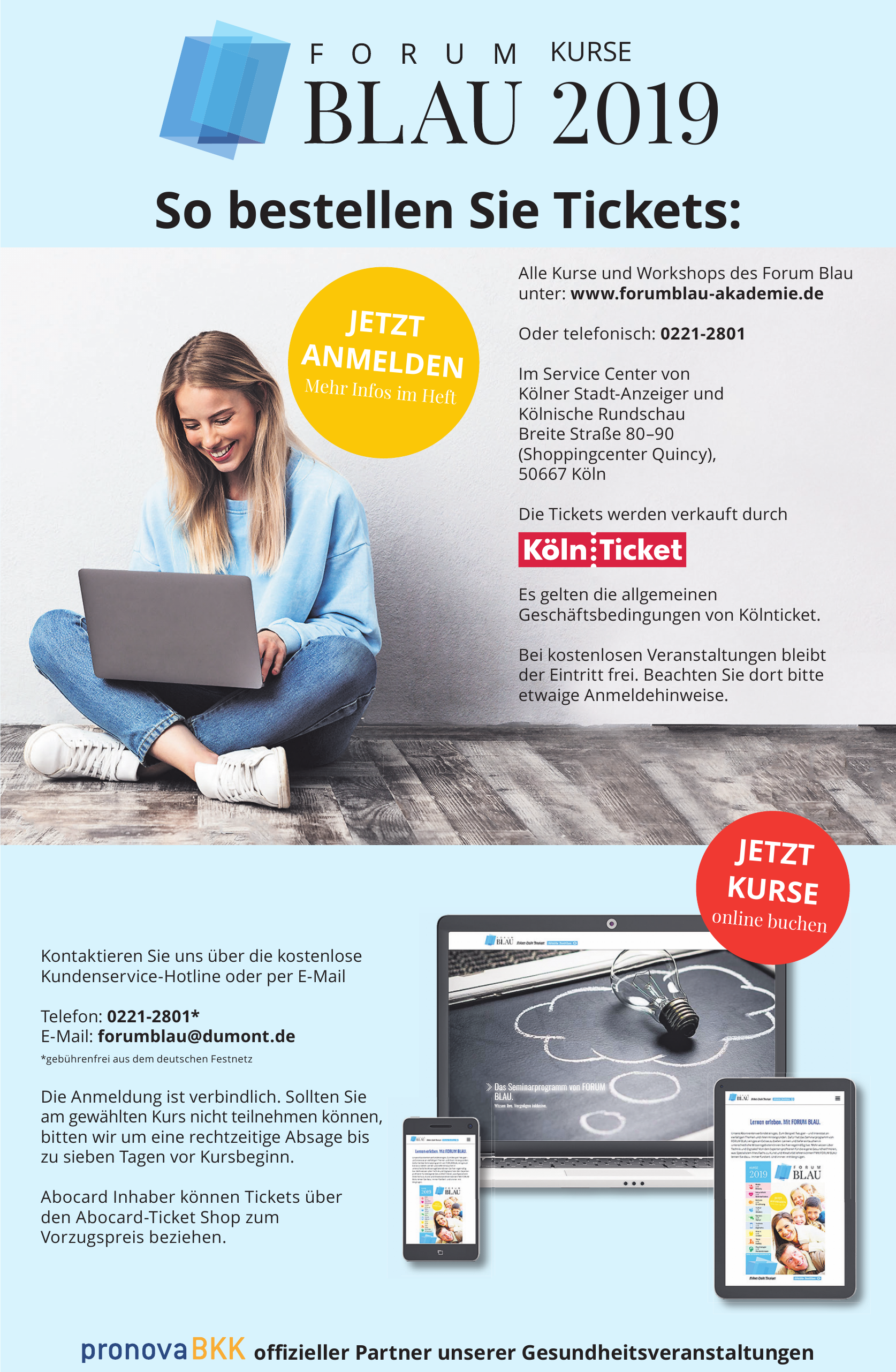 Kurse und Workshops des Forum Blau Kurse und Workshops des Forum Blau