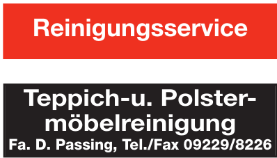 Fa. D. Passing - Teppich- u. Polstermöbelreinigung Fa. D. Passing - Teppich- u. Polstermöbelreinigung