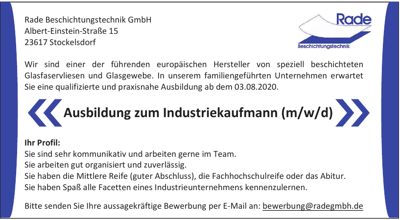 Rade Beschichtungstechnik GmbH Rade Beschichtungstechnik GmbH